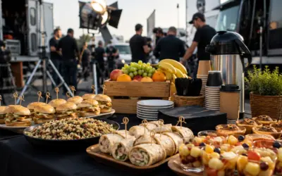 Catering para rodajes y producciones audiovisuales: qué debe tener en cuenta la organización